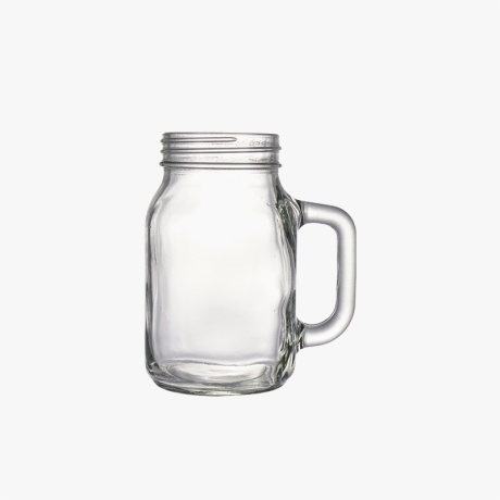 Clear 12oz Mason Jar with Silver Cap