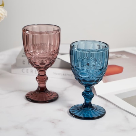 240ml 300ml Blue Vintage Goblets