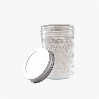 250ml Textured Glass Jar