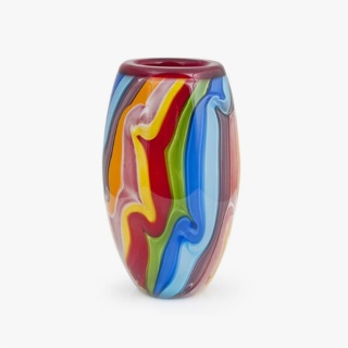 coloured glass vase