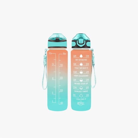 32oz Ombre Green Water Bottle