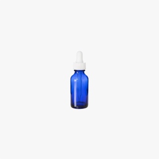 1 Ounce Cobalt Blue Boston Round Bottle