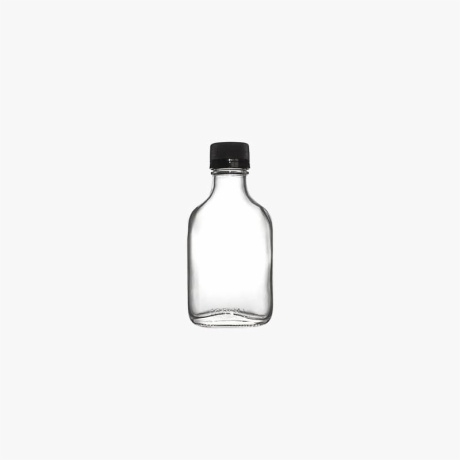 100ml Flint (Clear) Glass Flask Oval Bottle