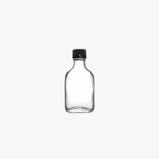 100ml Flint (Clear) Glass Flask Oval Bottle