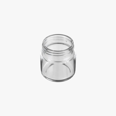 2oz Child Resistant C-Class Jar with Plastic Shiny Black Lid