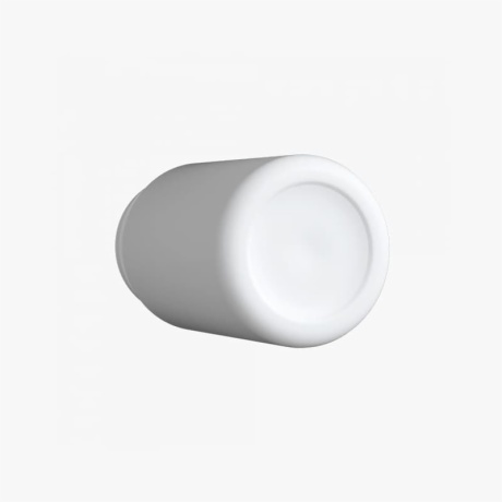 5oz Solid White Glass Child Resistant C-Class Jar with Plastic Matte White Lid