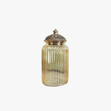 amber glass pickle container