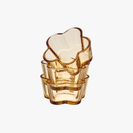 Amber Heat-Resistant Borosilicate Glass Salad Bowl