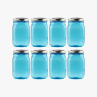 blue mason jars