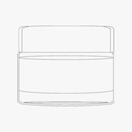 clear glass cream jar