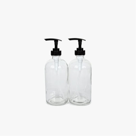 clear lotion bottles with pump