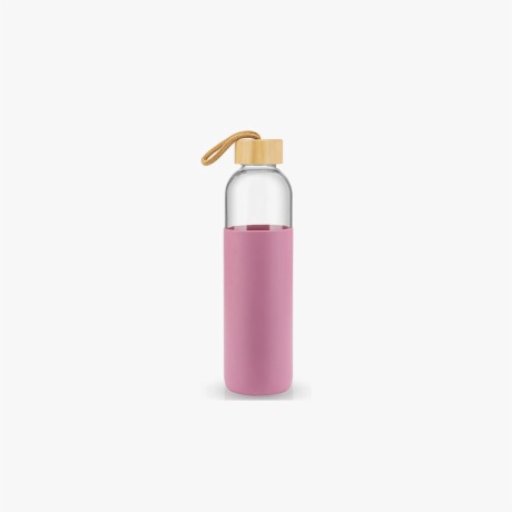 glass water bottle with silicone sleeve