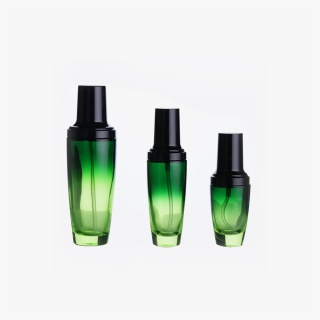 gradient green luxury lotion bottle