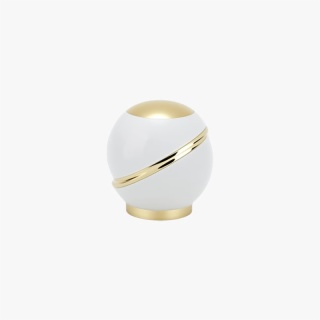Oval White&Gold Perfume Bottle Cap