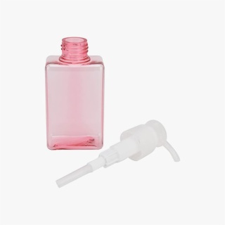 pink lotion bottle with plastic pump