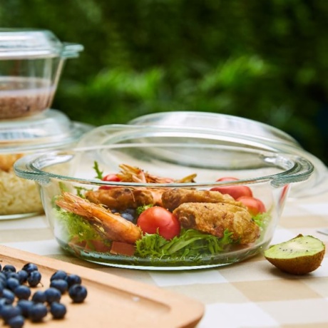 Transparent Kitchenware Glass Heat Resistant Casserole