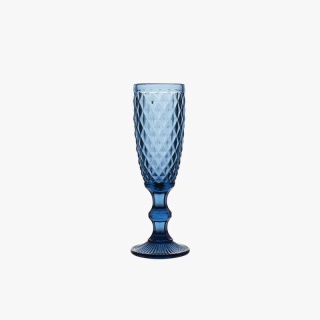 300ml Vintage Blue Glass Goblets