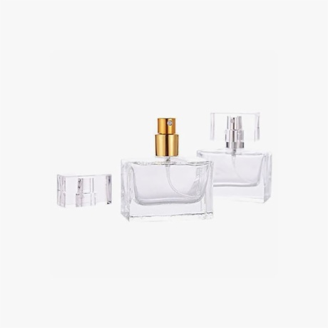 30ml clear  square refillable perfume spray bottle