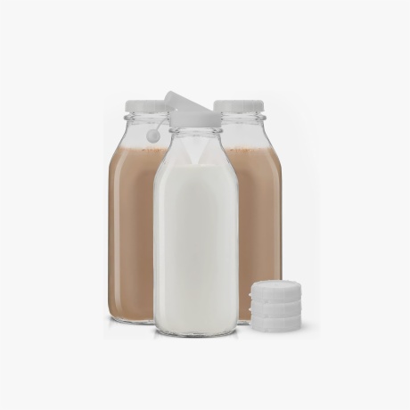 32 oz glass milk bottle
