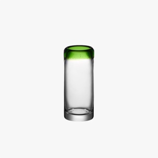 3oz Shooter Glass with Green Rim