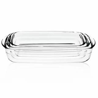 3qt 4qt 5qt Clear Borosilicate Glass Baking Dish