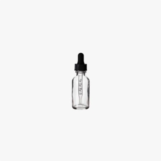 1 Ounce Clear Boston Round Bottle