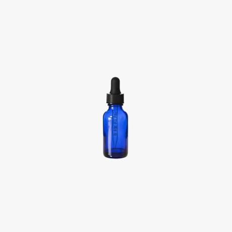1 Ounce Cobalt Blue Boston Round Bottle