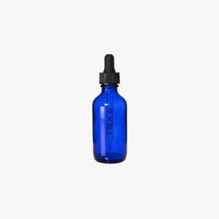 2 Ounce Cobalt Blue Boston Round Bottle