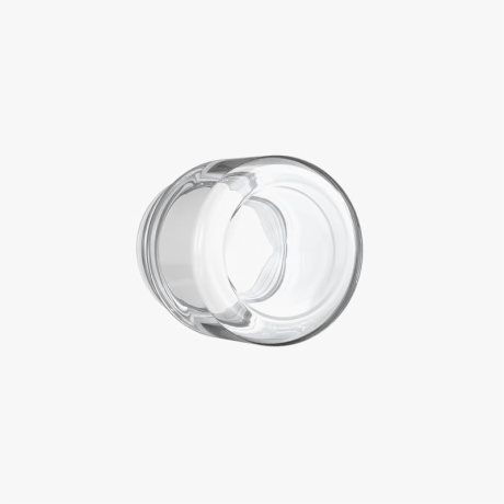 2oz Child Resistant Clear C-Class Jar with Plastic Matte White Lid