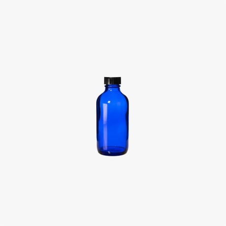4 Ounce Cobalt Blue Boston Round Bottle