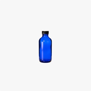 4 Ounce Cobalt Blue Boston Round Bottle