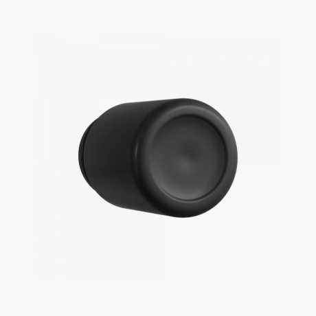 4oz Solid Black Glass Child Resistant C-Class Jar with Plastic Matte Black Lid