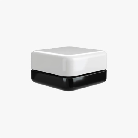 9ml Square Solid Black Glass Child Resistant Concentrate Jar