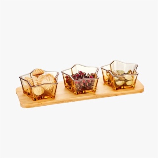 Amber Heat-Resistant Borosilicate Glass Salad Bowl