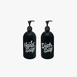 custom black lotion bottles