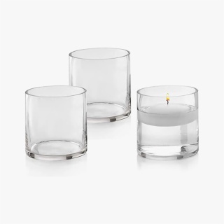 empty candle glass vases