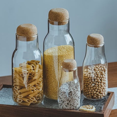 Household Cork Glass Storage bottle