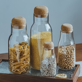 Household Cork Glass Storage bottle