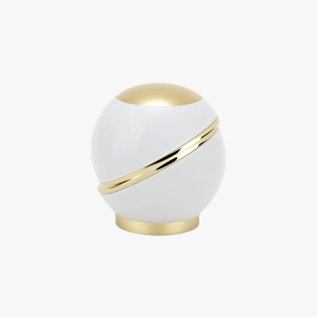 Oval White&Gold Perfume Bottle Cap
