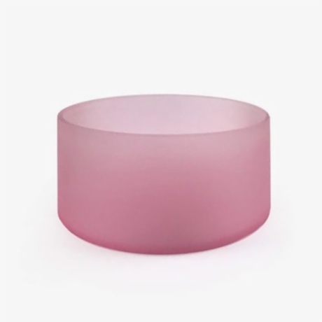 Frosted Pink Candle Bowl