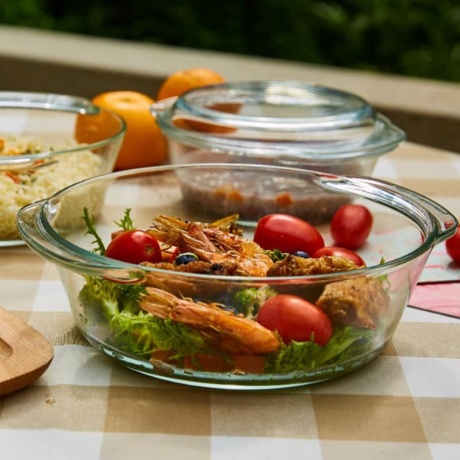 Transparent Kitchenware Glass Heat Resistant Casserole