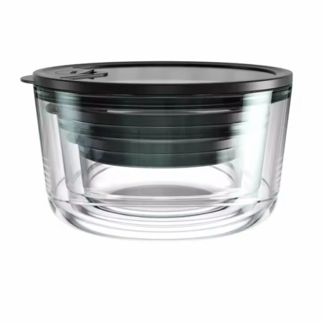 410ml 980ml 1900ml round borosilicate glass meal prep containers