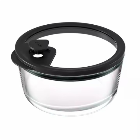 410ml 980ml 1900ml round borosilicate glass meal prep containers