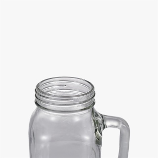 Clear 12oz Mason Jar with Silver Cap