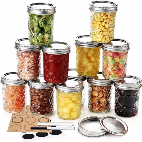 8oz Mason Jars with Airtight Lids