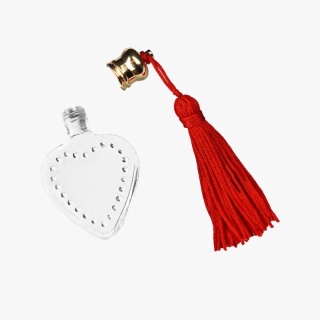 4ml heart shaped perfume bottle with red tassel 