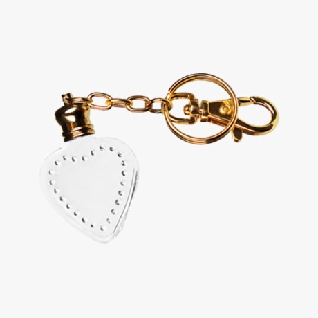 4ml heart shaped perfume bottle with gold key chain