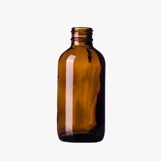 4oz Amber Glass Boston Round Bottle