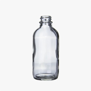 4oz Clear Boston Round Bottle