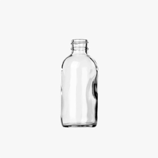 4oz Clear Glass Boston Round Bottle